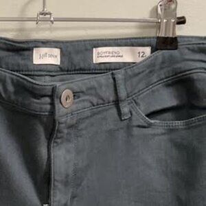 J Jill Greenish Grey colored Jeans. Boyfriend Jeans size 12p